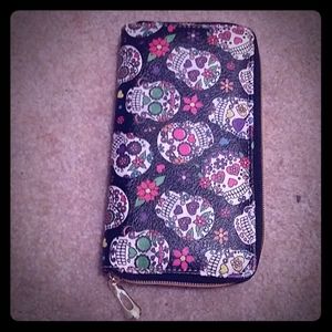 Sugar skull wallet